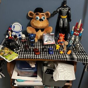 Over 20 pc Assorted Toy Collection with Plush and Action Figures